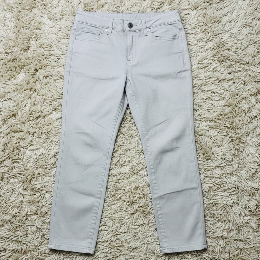 Nine West Jeans Pull On Skinny Crop White Size 6 Cotton Spandex